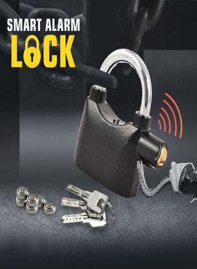 HYDERON Motion Sensor Alarm Security Lock for Home and Office Doors - Heavy-Duty Lock with 3 Keys for Enhanced Safety (Black, Pack of 1 Piece) - Image 3